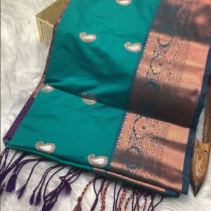Green Premium Soft Silk Meena Butta Saree