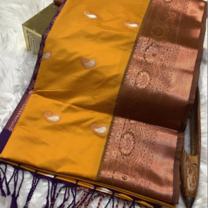 Yellow Premium Soft Silk Meena Butta Saree