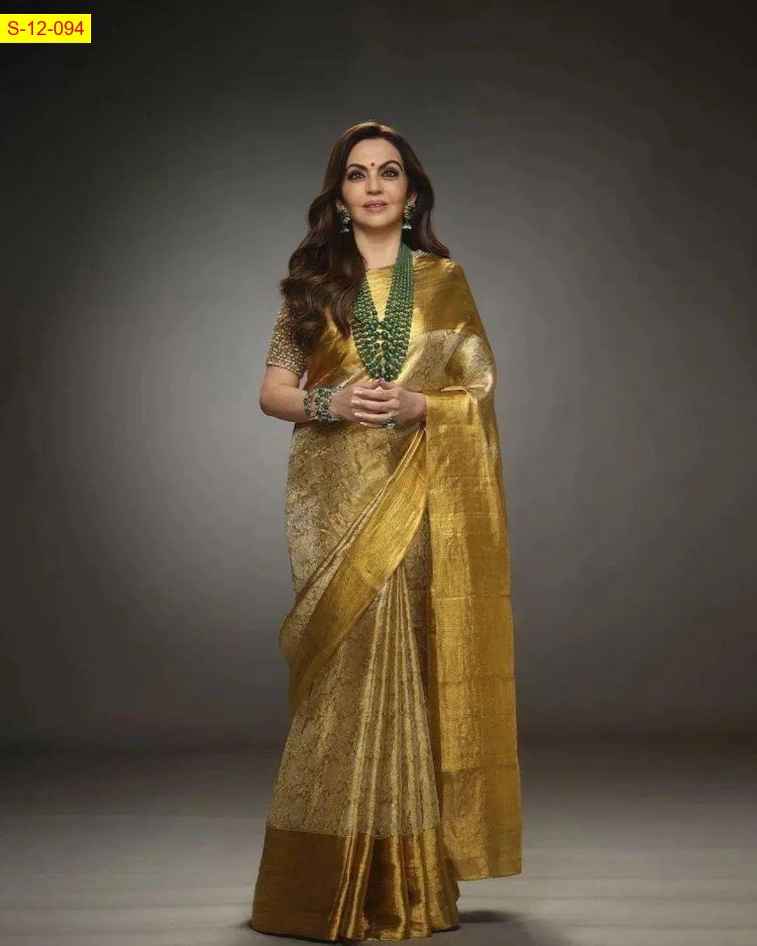 Nita Ambani Inspired Soft Tissue Silk Saree