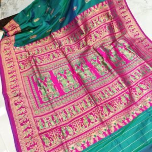Swarnachuri Saree- Turquoise Green Colour