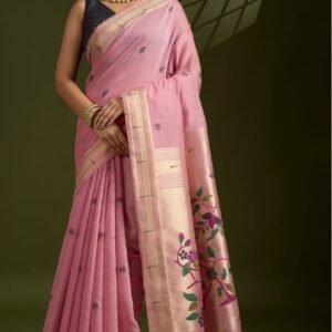 Muga Cotton Paithani Saree
