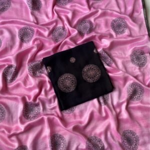 Pink Fancy Crush Embroidery Sarees