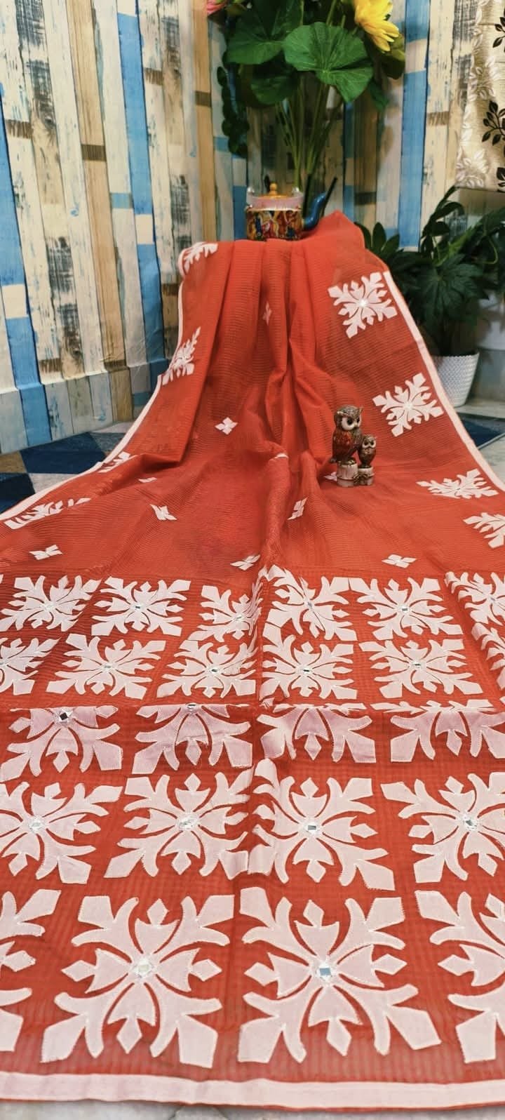 Kota Saree With Applique Work