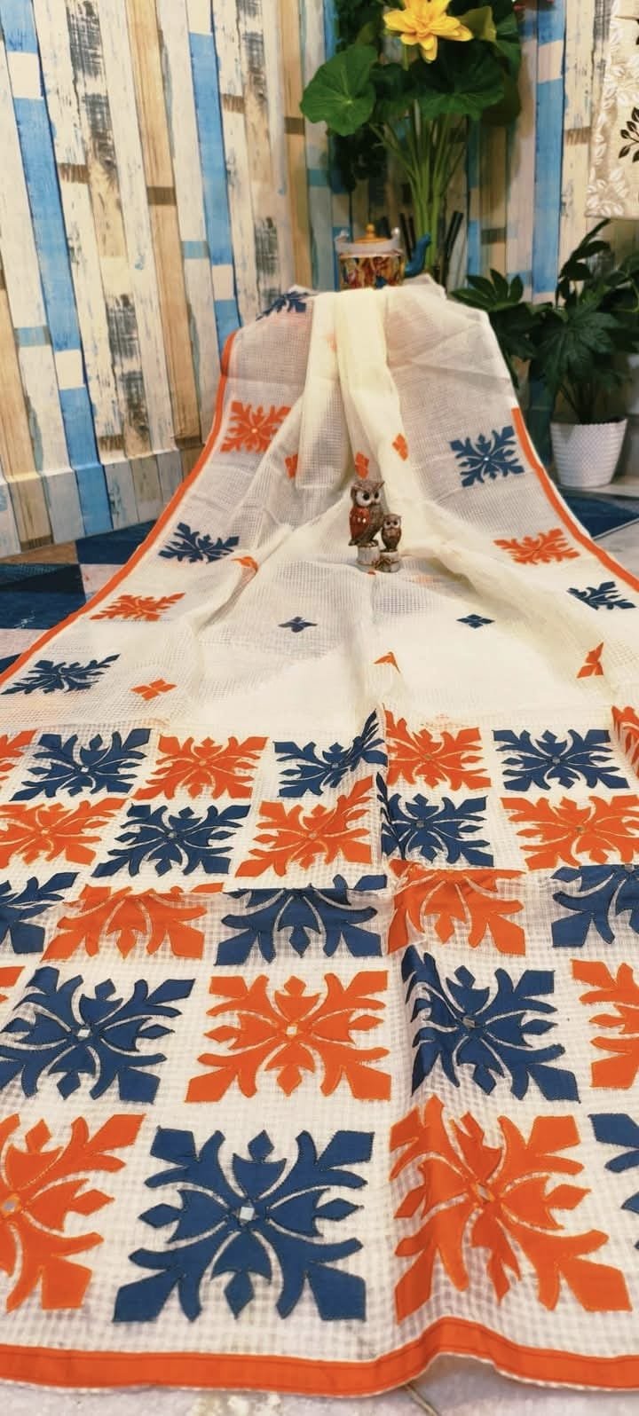 Kota Saree With Applique Work