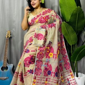 Full Bahari Dhakai Jamdani Saree
