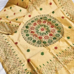 Traditional Katha Stitch Saree