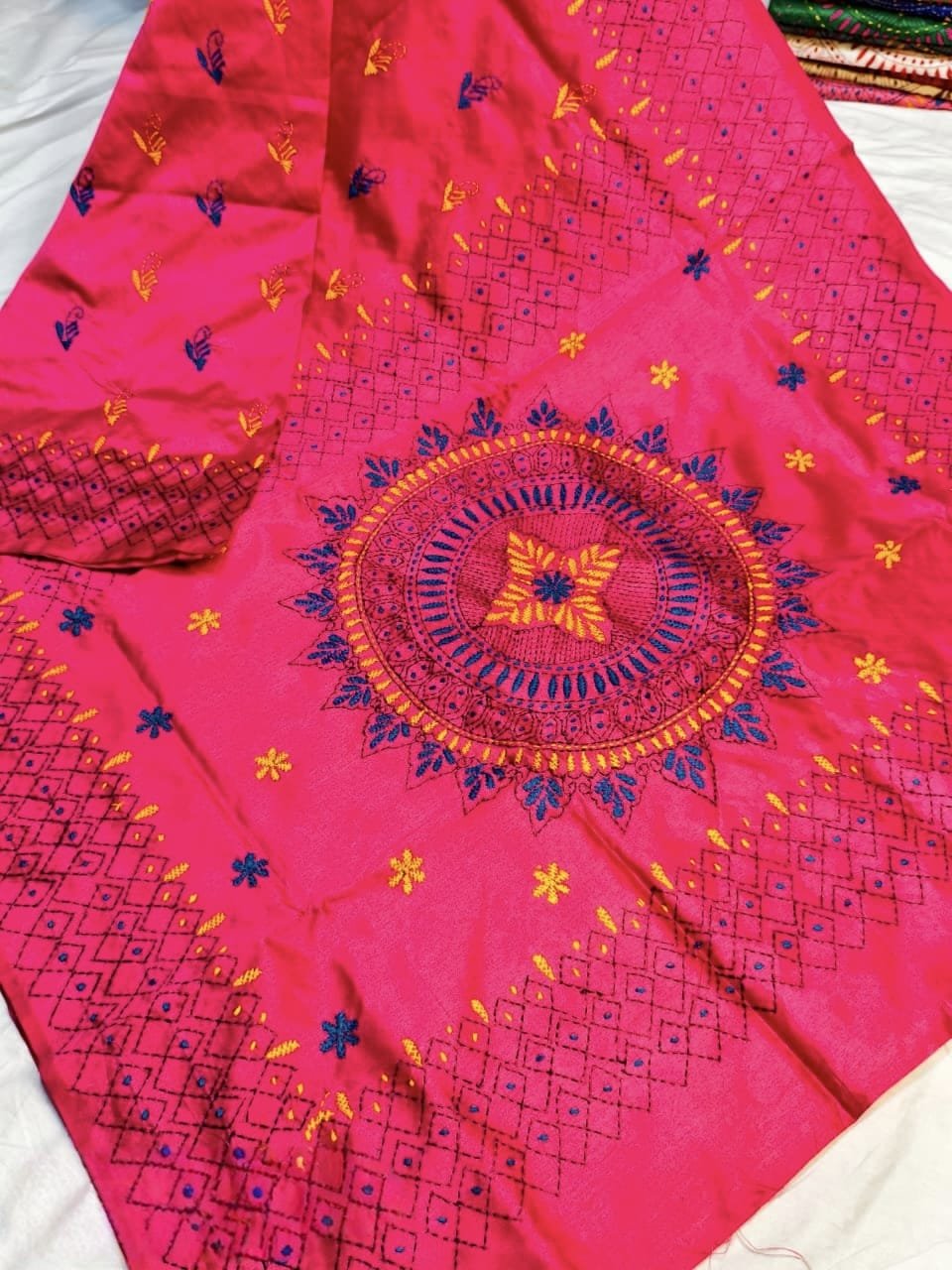 Traditional Katha Stitch Saree