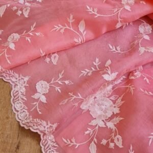Beautiful Banarasi Organza saree-Pink Colour