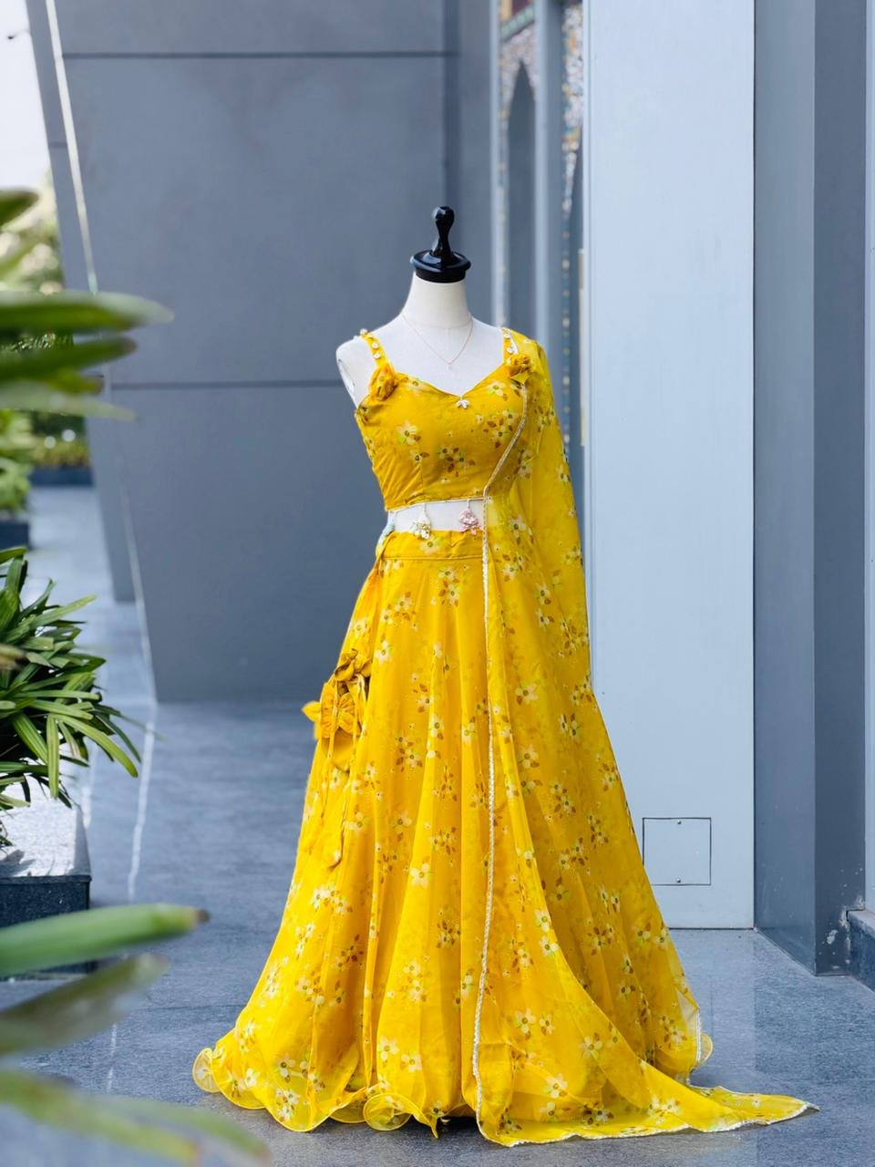 Haldi Special Lehenga-Yellow Colour - Image 3